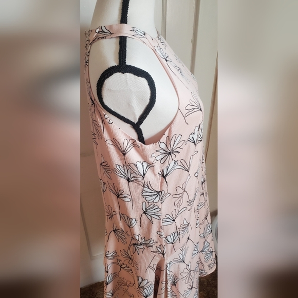 Maggy‎ London blush sleeveless handkerchief high low sheath dress size 10 - Picture 7 of 12